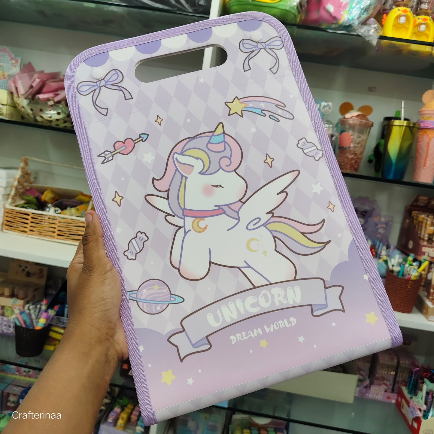 Kids Unicorn Folder – A4 Size Cute File Organizer for School