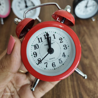 Vintage Style Mini Alarm Clock – Loud Twin Bell Design for Bedroom & Study Table