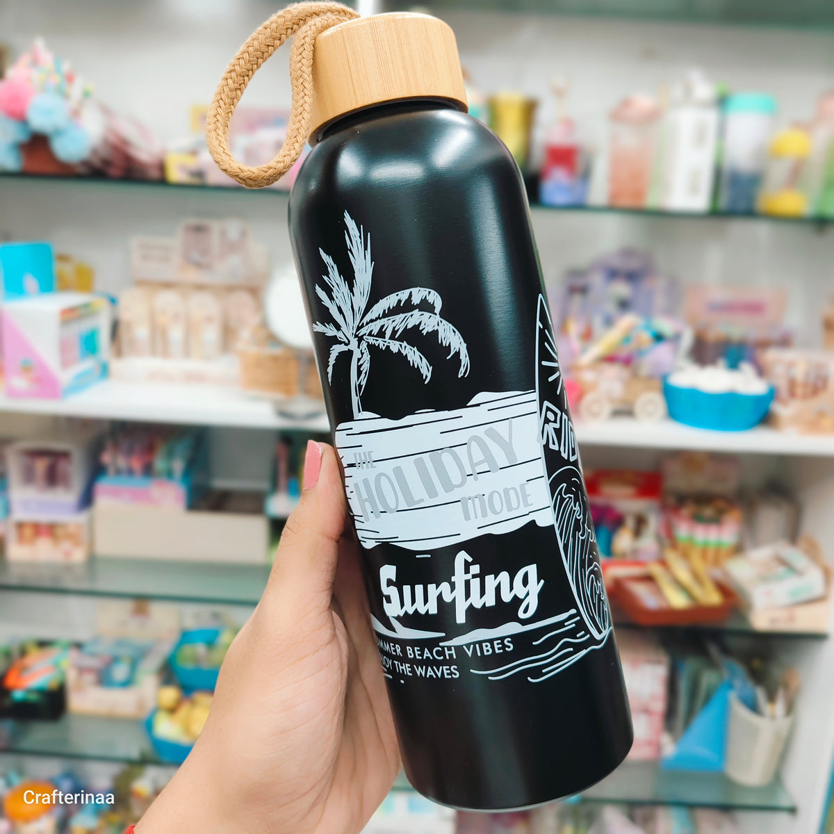 Holiday Mode Surfing Water Bottle | Travel-Friendly Beach Vibes Bottle stainless steel