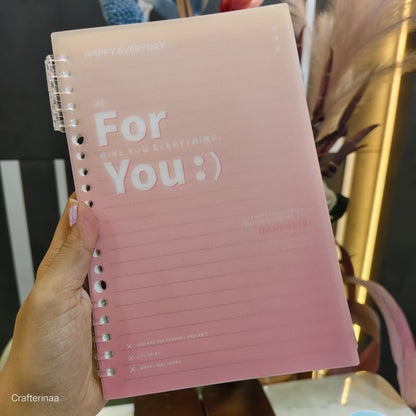 Pastel Spiral Notebooks – "For You" Lined Journals (Set of 4) | Aesthetic Stationery