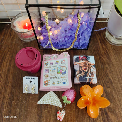 Cute Self-Care & Stationery Gift Hamper for Women | Aesthetic Accessories & Desk Essentials Box