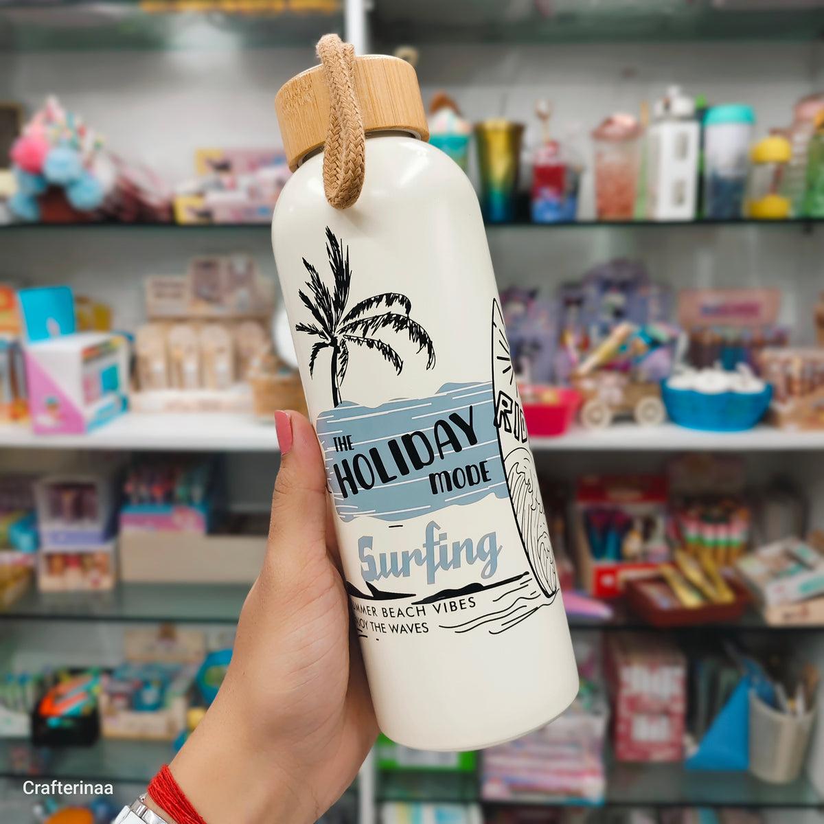 Holiday Mode Surfing Water Bottle | Travel-Friendly Beach Vibes Bottle stainless steel