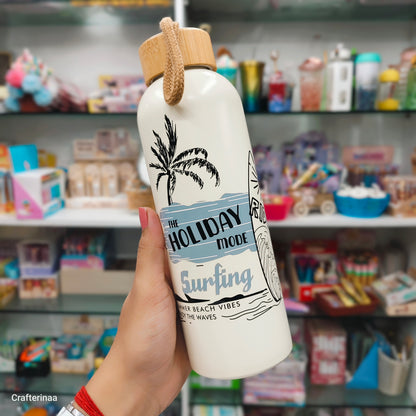 Holiday Mode Surfing Water Bottle | Travel-Friendly Beach Vibes Bottle stainless steel