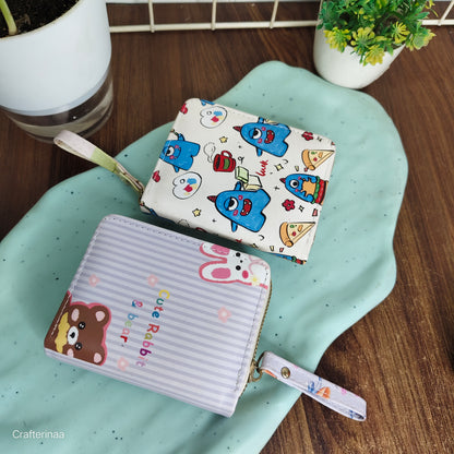 Cartoon Monster Kids Wallet – Small Zipper Coin Purse