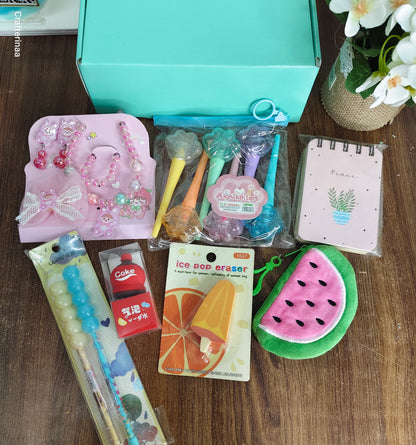 Cutie Sister Rakhi Hamper – Jewellery, Fun Stationery & Cute Accessories Gift Box