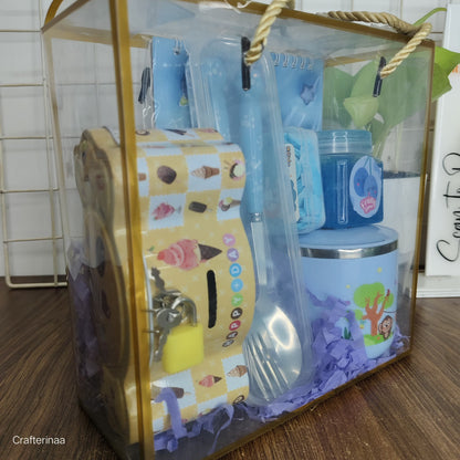 “Spaceman Kids Gift Hamper – Cute Stationery, Cup & money bank Set for Boys”