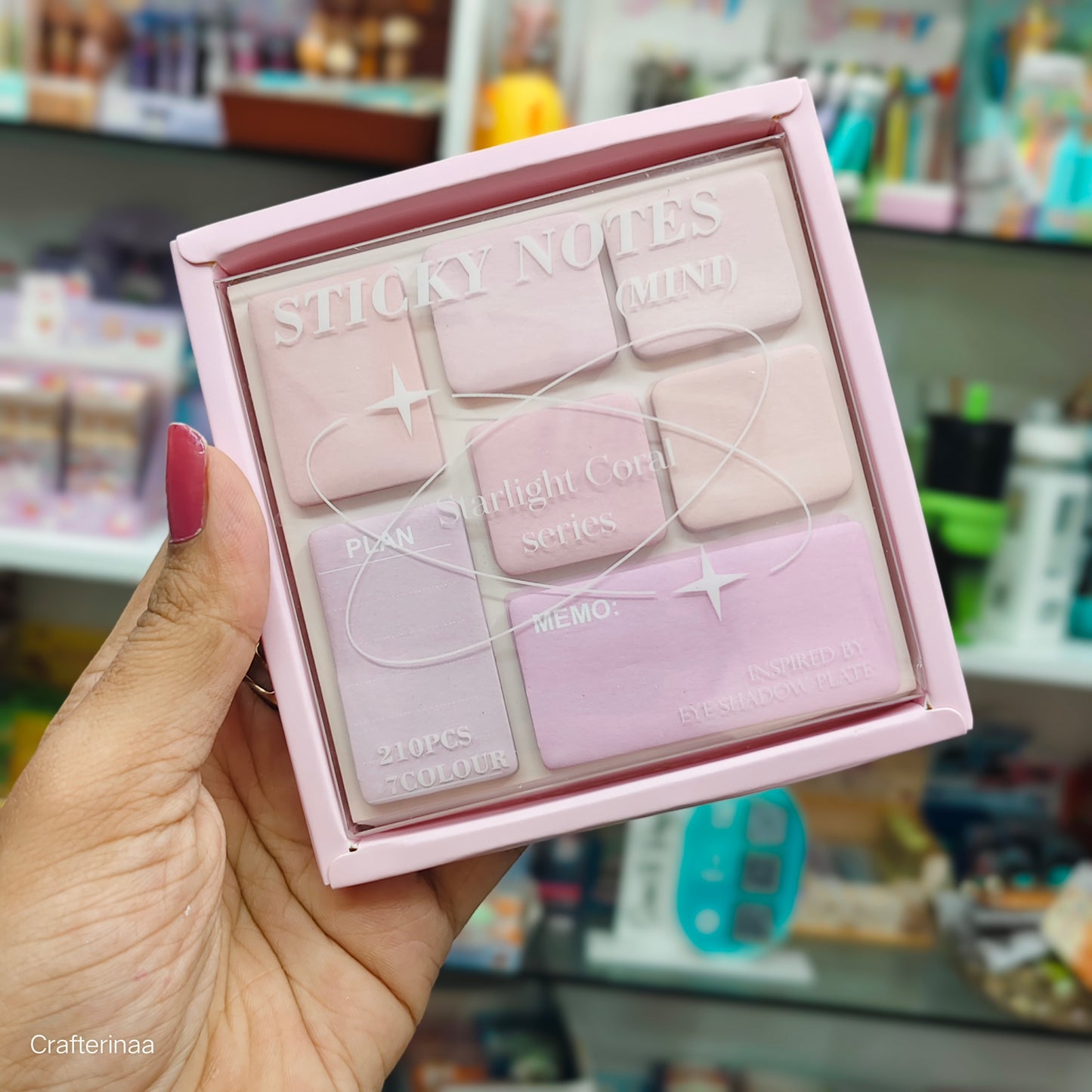Aesthetic Sticky Notes Pad – Mini Memo & Planner Notes – Inspired by Eyeshadow Palette
