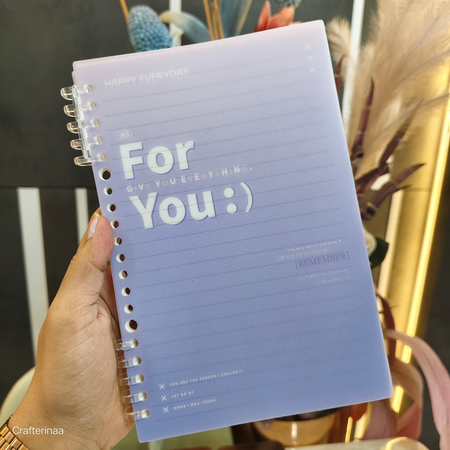 Pastel Spiral Notebooks – "For You" Lined Journals (Set of 4) | Aesthetic Stationery