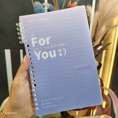 Pastel Spiral Notebooks – "For You" Lined Journals (Set of 4) | Aesthetic Stationery