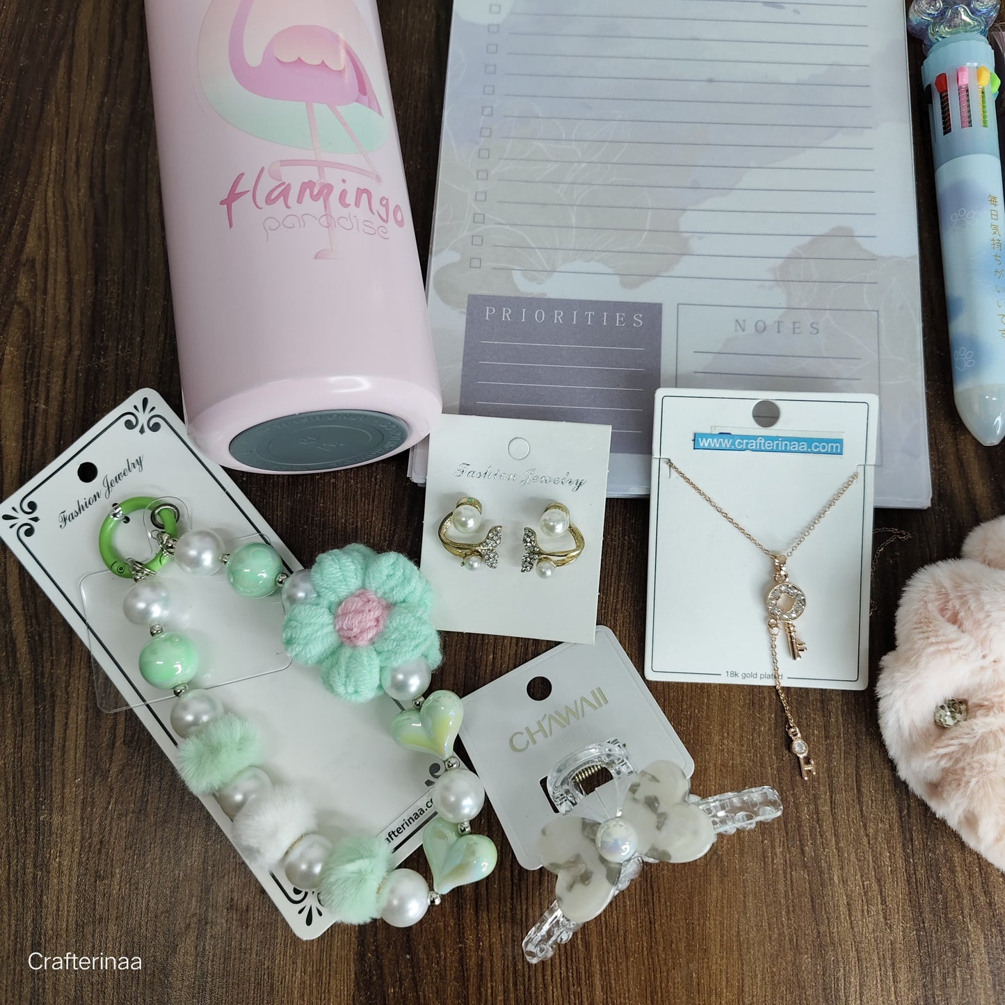 “Happy Soul Gift Hamper – Cute Stationery, Jewelry, Self-Care & Accessories”