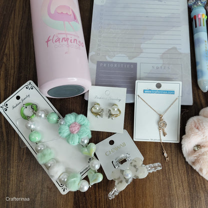 “Happy Soul Gift Hamper – Cute Stationery, Jewelry, Self-Care & Accessories”