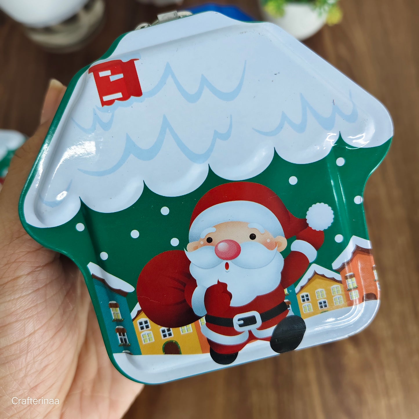 Christmas Theme Money Bank – Santa House Shape Coin Bank