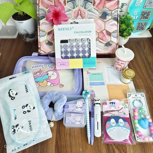 Girly Essentials Hamper – Stationery, Skincare & More