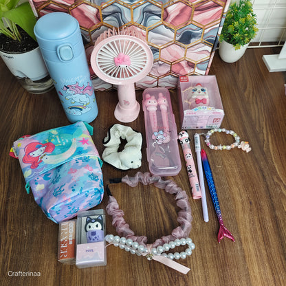 All-in-One Kids Utility Hamper – Bottle, Fan & Stationery