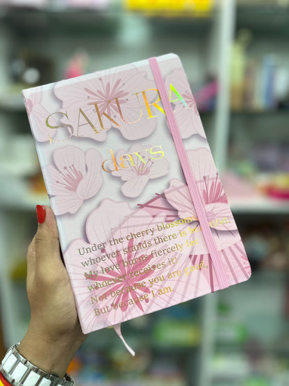 Aesthetic Floral Hardcover Journal – Sakura Days & Season of Love A5 size