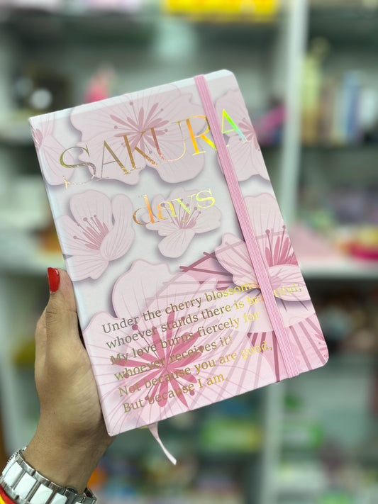 Aesthetic Floral Hardcover Journal – Sakura Days & Season of Love A5 size