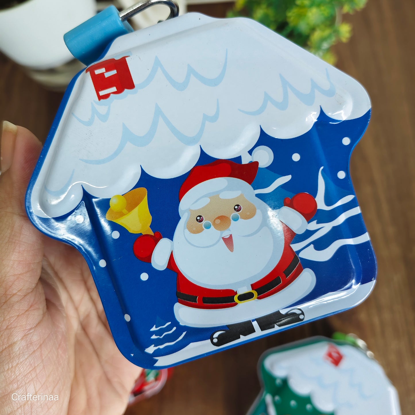 Christmas Theme Money Bank – Santa House Shape Coin Bank