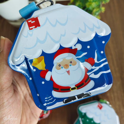 Christmas Theme Money Bank – Santa House Shape Coin Bank