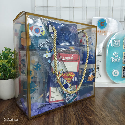 Galaxy Explorer Stationery Hamper – Space & Superhero Gift Set for Kids