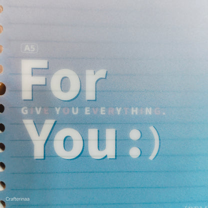 Pastel Spiral Notebooks – "For You" Lined Journals (Set of 4) | Aesthetic Stationery