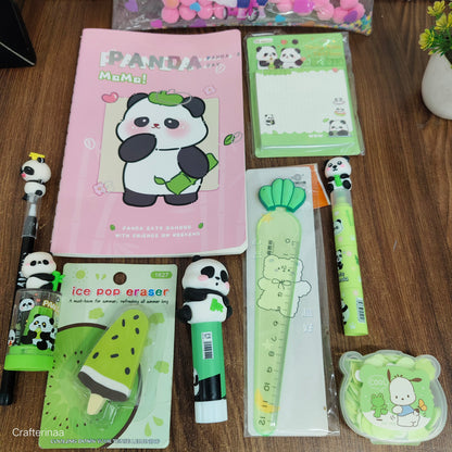 "Cute Panda Stationery Hamper for Kids – Premium Gift Set for Girls"