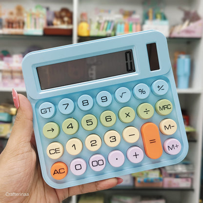 Cute Aesthetic Calculator with Big Round Buttons – Pastel Colors