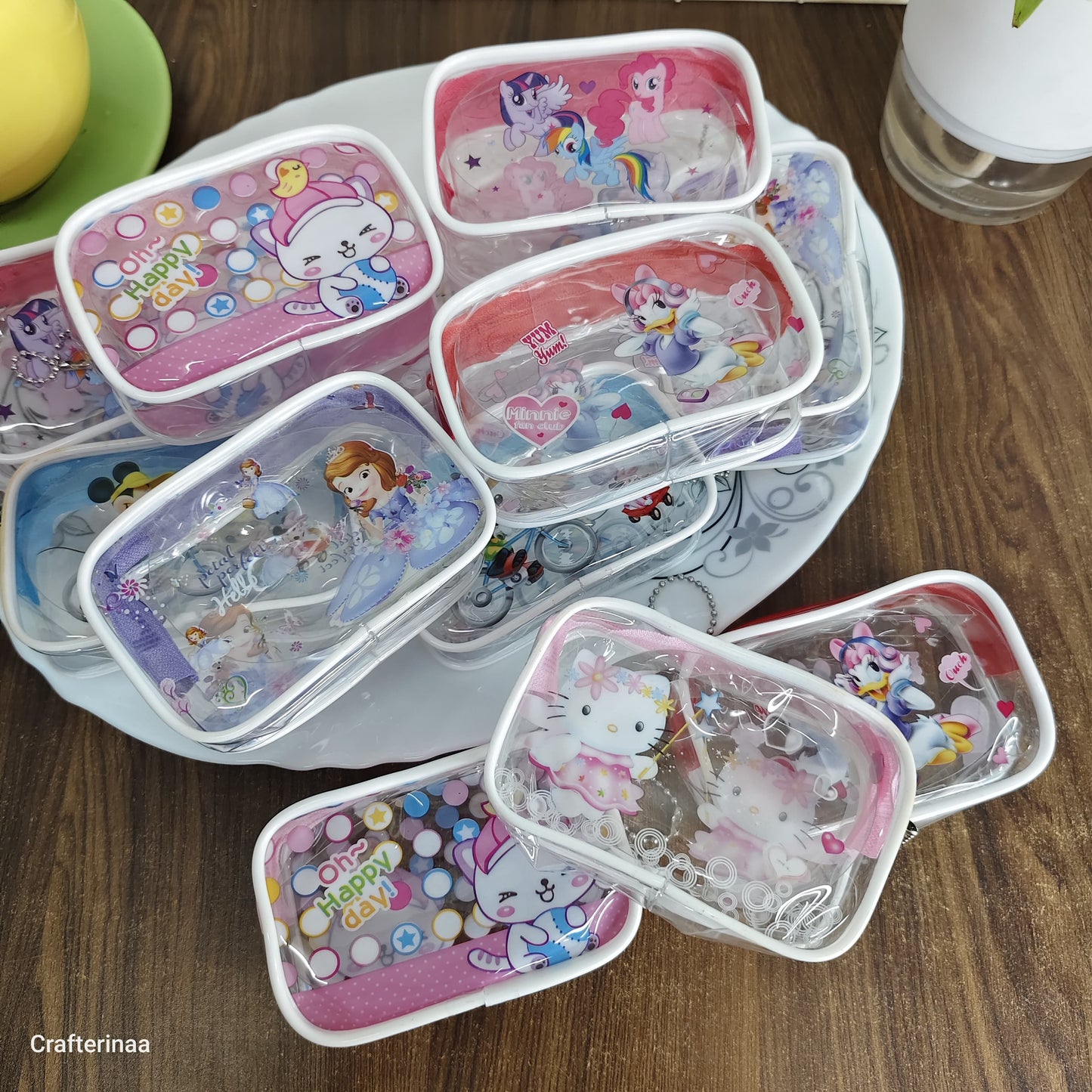 Cute Cartoon Contact Lens Case Kit with Mirror & Tweezer | Kawaii Travel Lens Storage Box for Girls & Kids