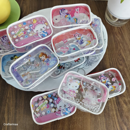 Cute Cartoon Contact Lens Case Kit with Mirror & Tweezer | Kawaii Travel Lens Storage Box for Girls & Kids