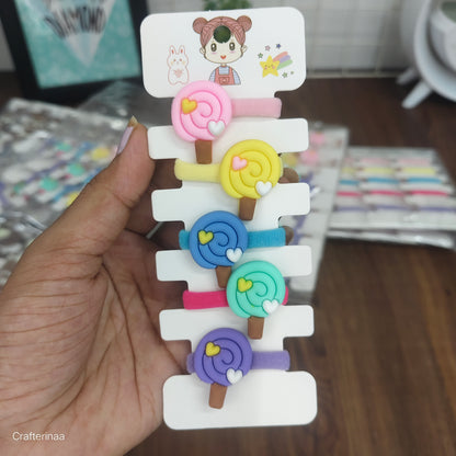 Funky Elastic Rubber Bands|Cute Cartoon Elastic Bands for Girls | Sweet Treat Style Hair Accessories”