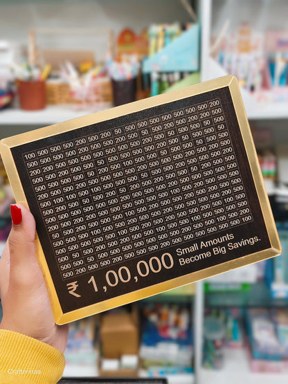 ₹1,00,000 Savings Challenge Board | Smart Money Saving Planner | Goal Tracker Money Bank