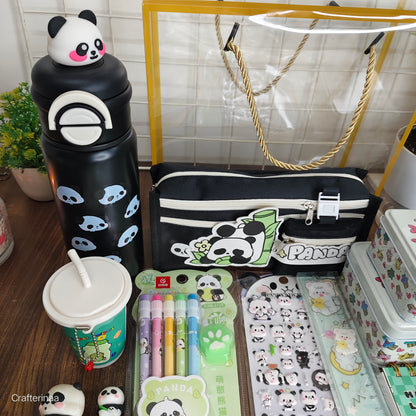 Panda Theme Cute Stationery Gift Hamper | Kawaii Panda School & Office Supplies Set