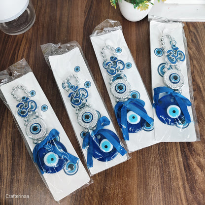Blue Evil Eye Hanging with Om Symbol – Positive Energy & Good Vibes