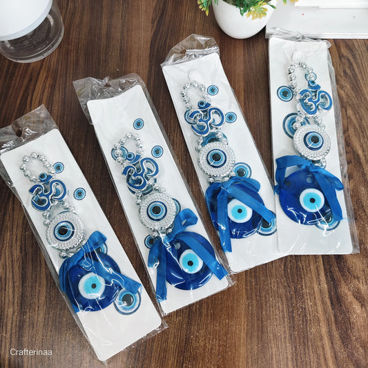 Blue Evil Eye Hanging with Om Symbol – Positive Energy & Good Vibes