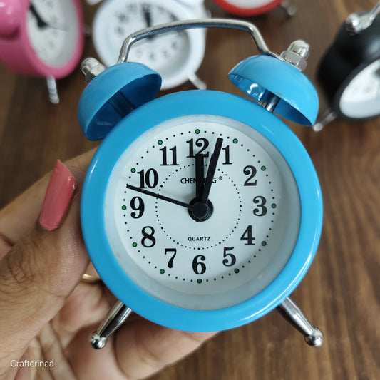 Vintage Style Mini Alarm Clock – Loud Twin Bell Design for Bedroom & Study Table
