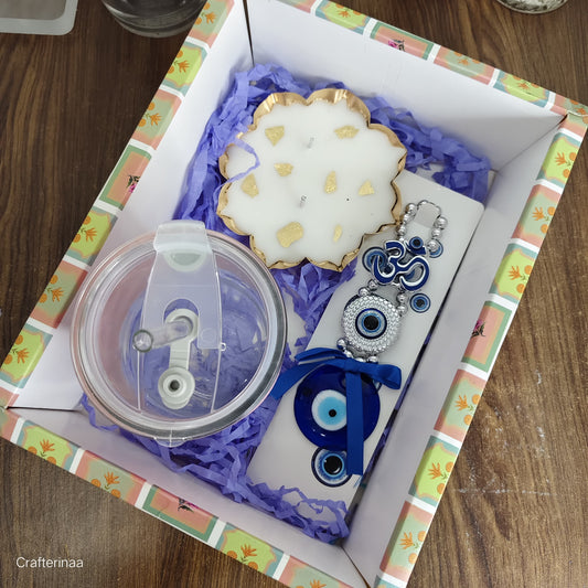 Positive Energy Gift Hamper – Evil Eye Decor & Om Symbol Accessories