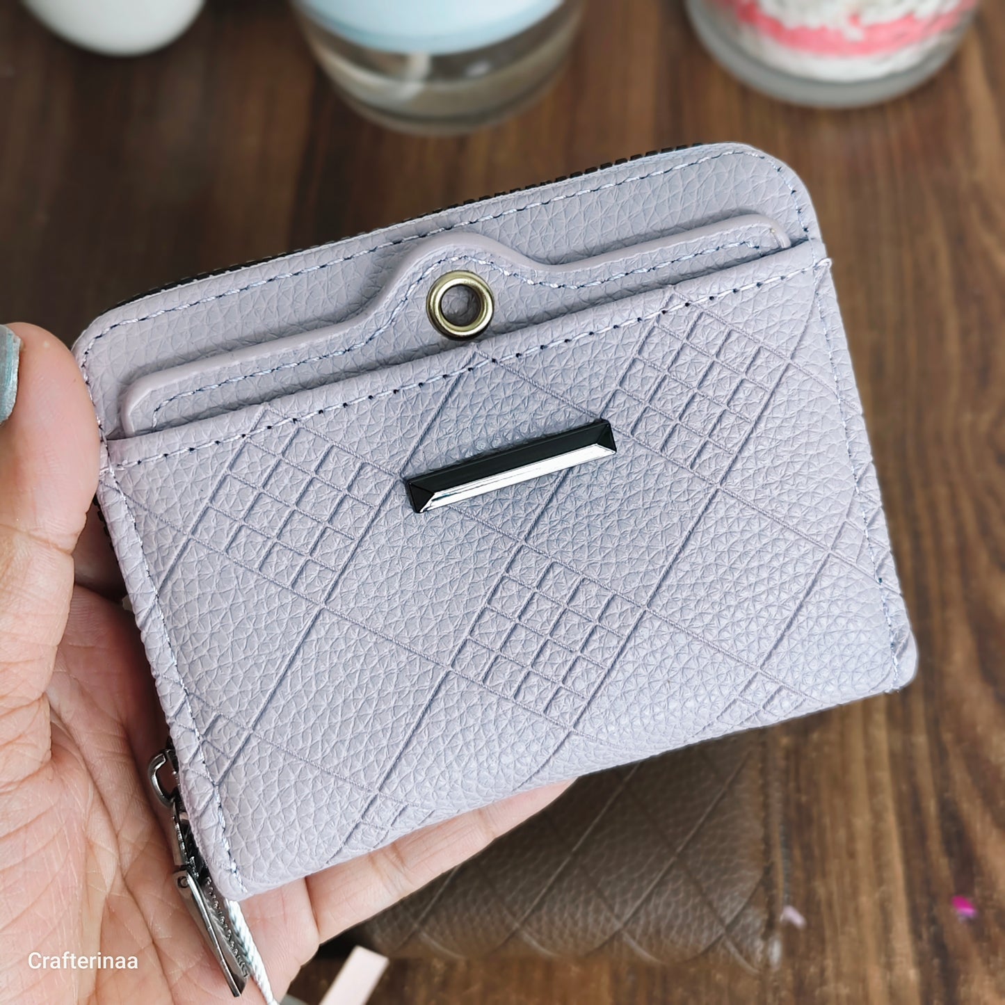 Women’s Accordion Card Holder Wallet – Zipper Mini Card Organizer | Compact Leather Card Case