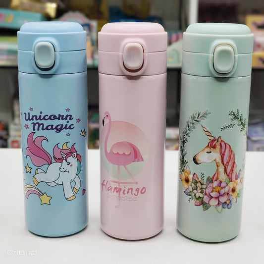 Stainless Steel Water Bottle – Cute Thermos Flask for Kids & Adults