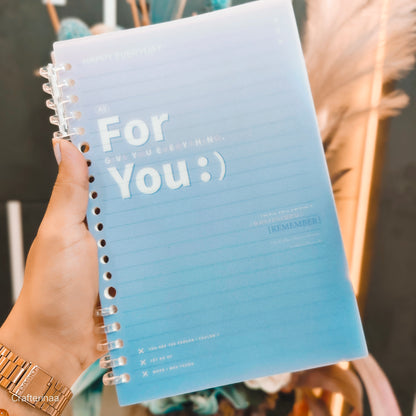 Pastel Spiral Notebooks – "For You" Lined Journals (Set of 4) | Aesthetic Stationery