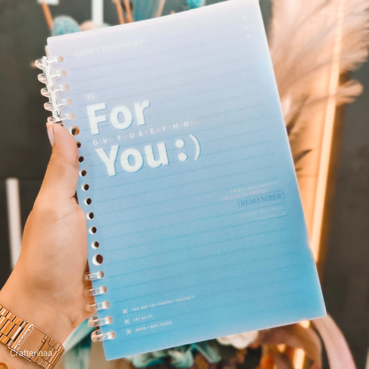 Pastel Spiral Notebooks – "For You" Lined Journals (Set of 4) | Aesthetic Stationery