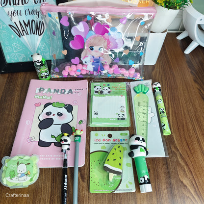 "Cute Panda Stationery Hamper for Kids – Premium Gift Set for Girls"