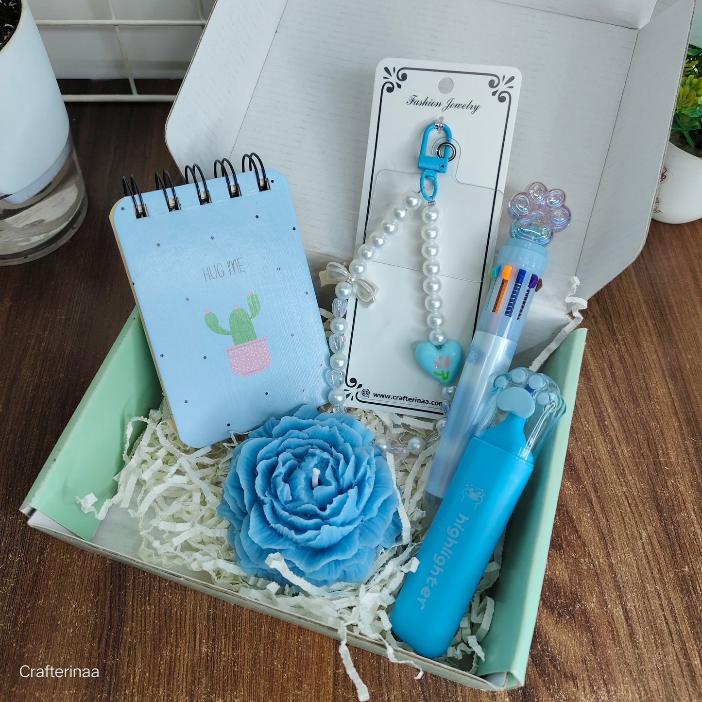 Blue Blossom Stationery Hamper for Girls | Cute Gift Box