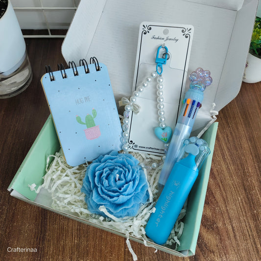 Blue Blossom Stationery Hamper for Girls | Cute Gift Box