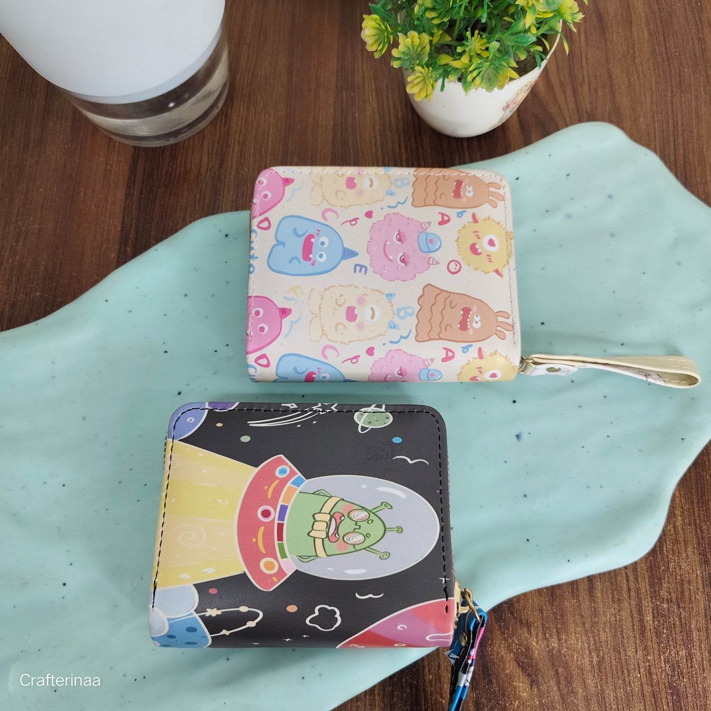 Cartoon Monster Kids Wallet – Small Zipper Coin Purse