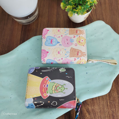 Cartoon Monster Kids Wallet – Small Zipper Coin Purse