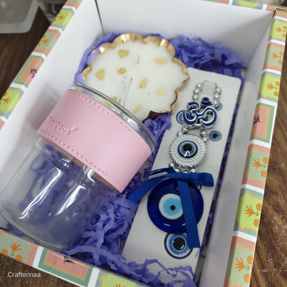 Positive Energy Gift Hamper – Evil Eye Decor & Om Symbol Accessories