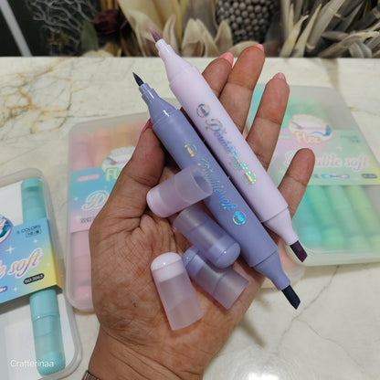 Double Soft Highlighters – Dual Tip Pastel Markers for Journaling & Notes