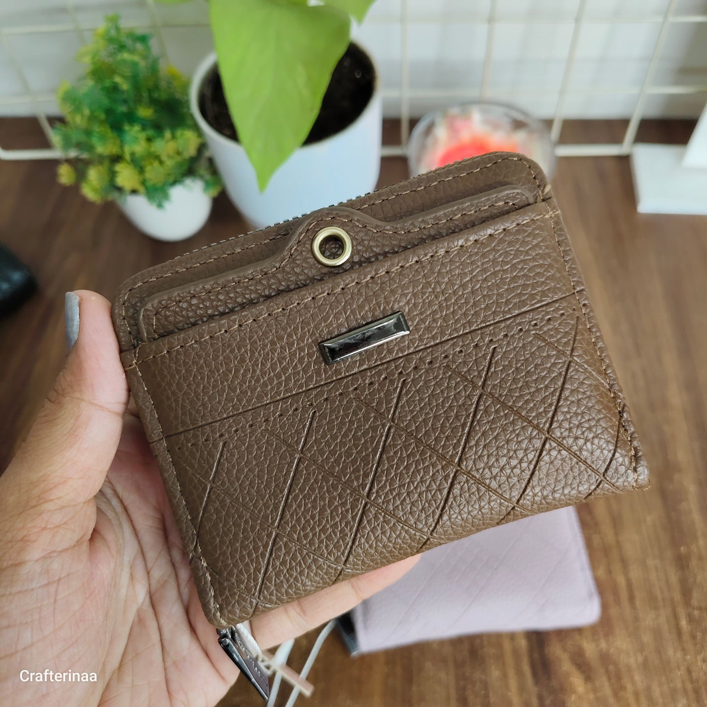 Women’s Accordion Card Holder Wallet – Zipper Mini Card Organizer | Compact Leather Card Case