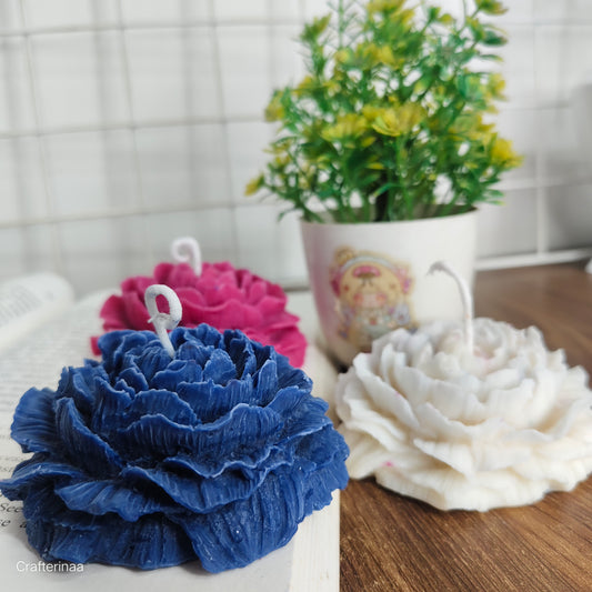 Handmade Peony flower scented candles|  shaped decorative candles|Luxury floral rose design candle soy wax scented candles