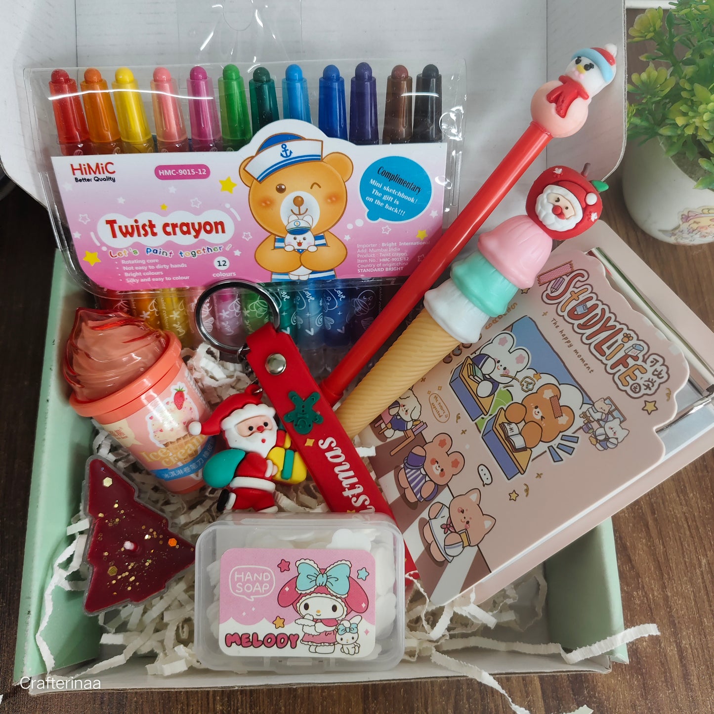 Premium Kids Study Hamper – Twist Crayons, Ice-Cream Pen, Cute Diary & Accessories