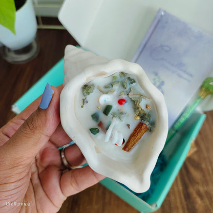 Divine Energy Manifestation Hamper | Affirmations, Evil Eye Charm & Healing Candle